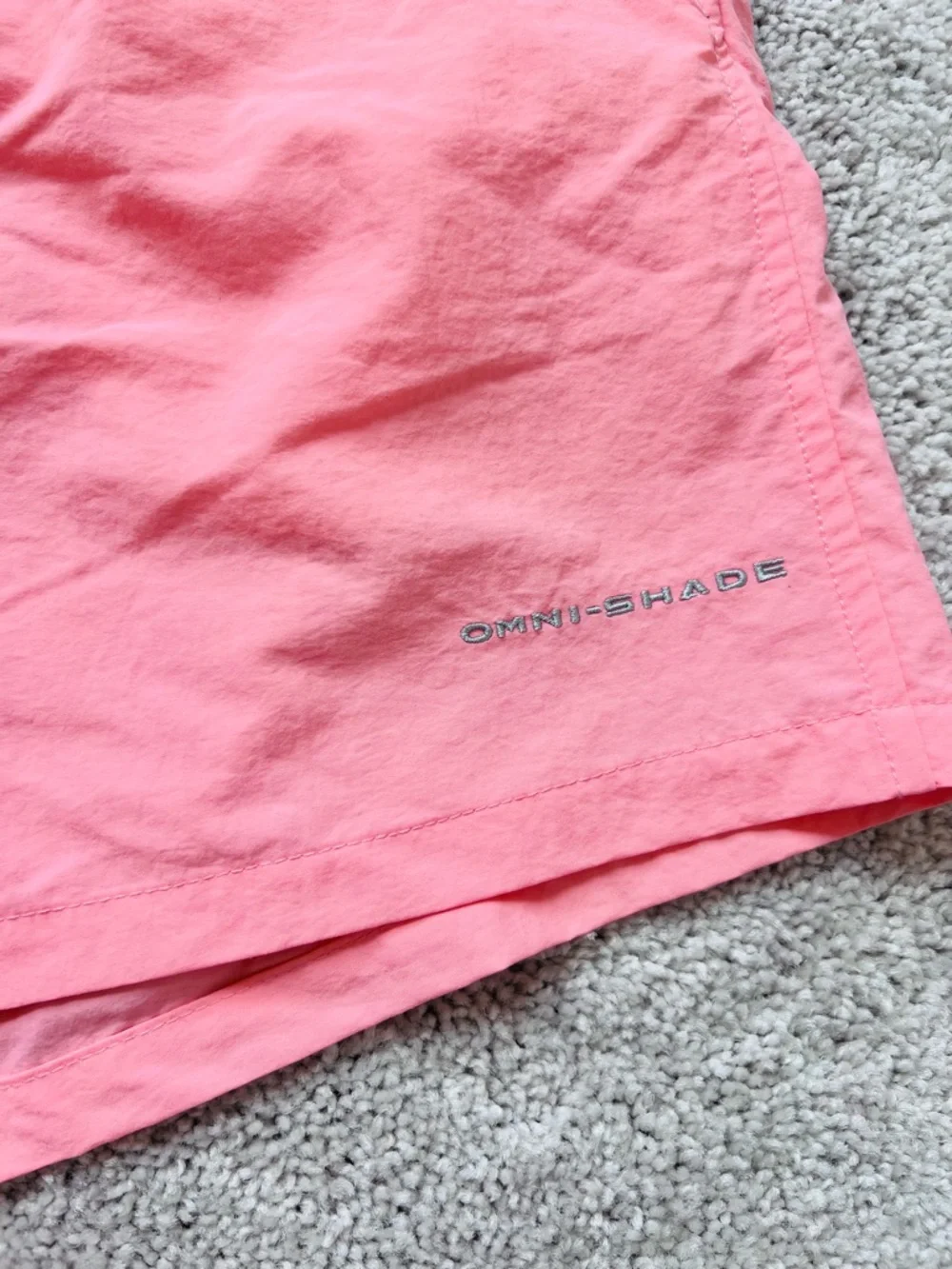 Columbia Men’s Coral Pink Omni shade 50 UPF Athletic fishing Shorts XXL